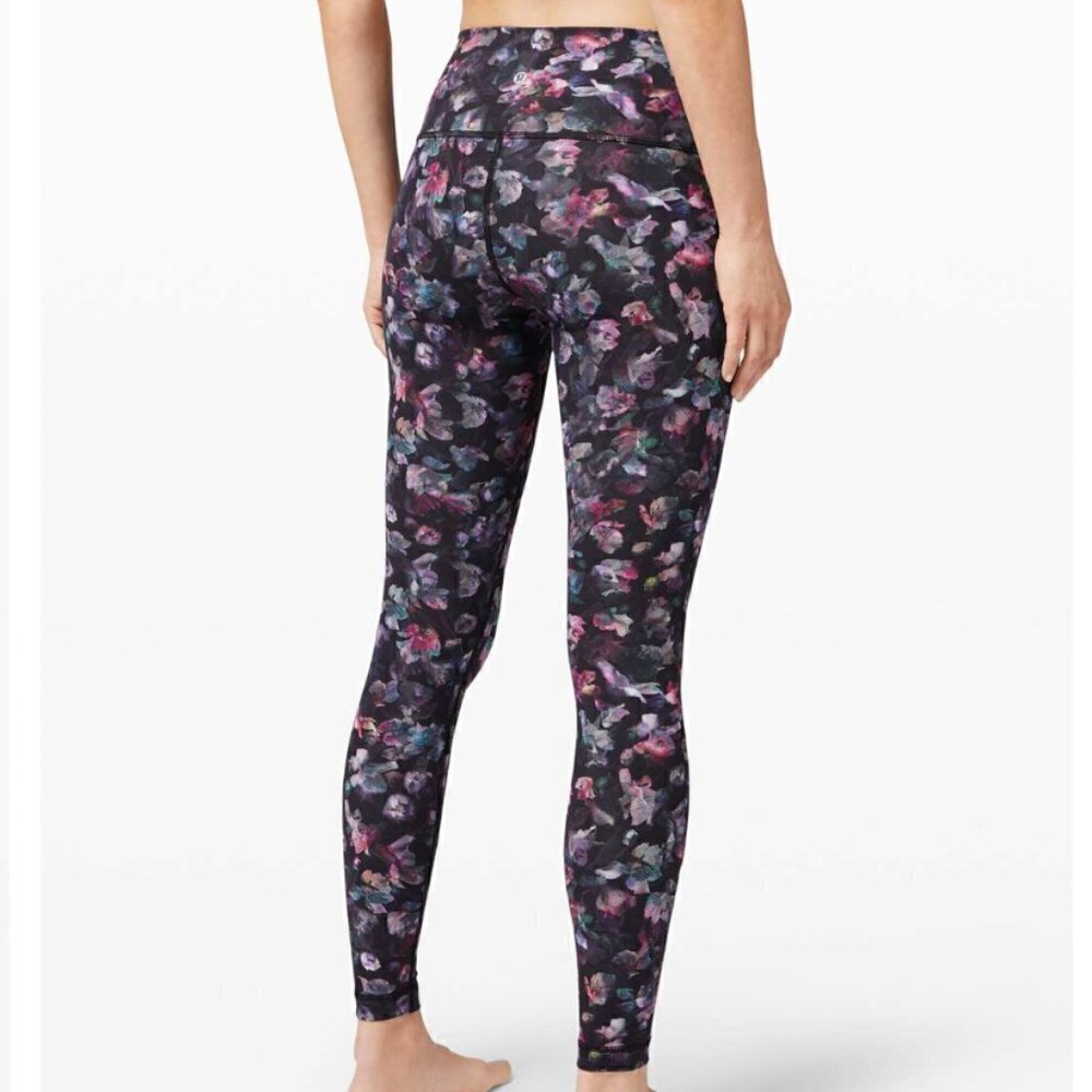 Lululemon Wunder Under High Rise 28 Inch Tights Size 6 Activate Floral Multi